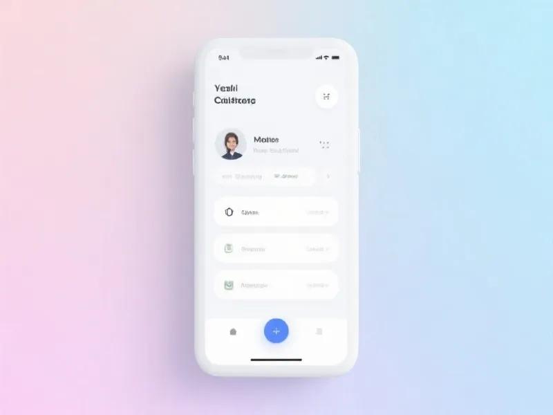移动端应用界面示意